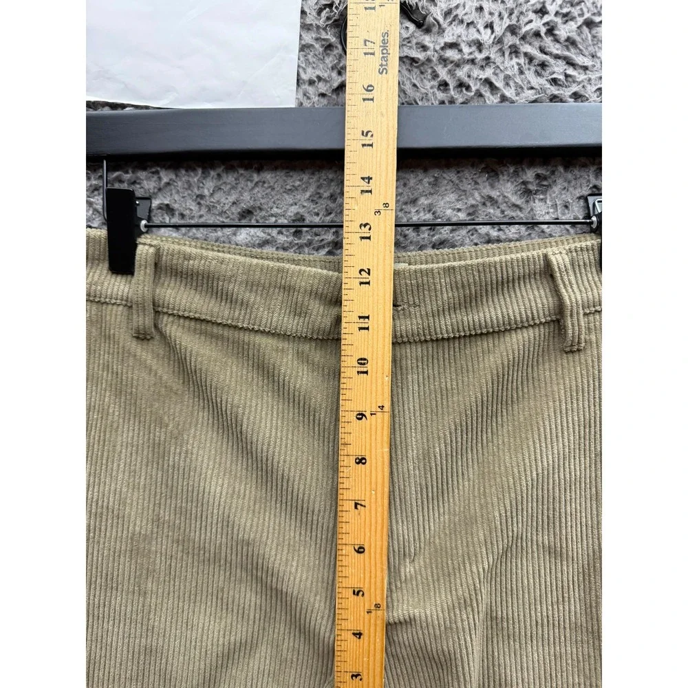 Bound Straight Leg Cropped Mushroom Corduroy Casual Trousers Mens Size L